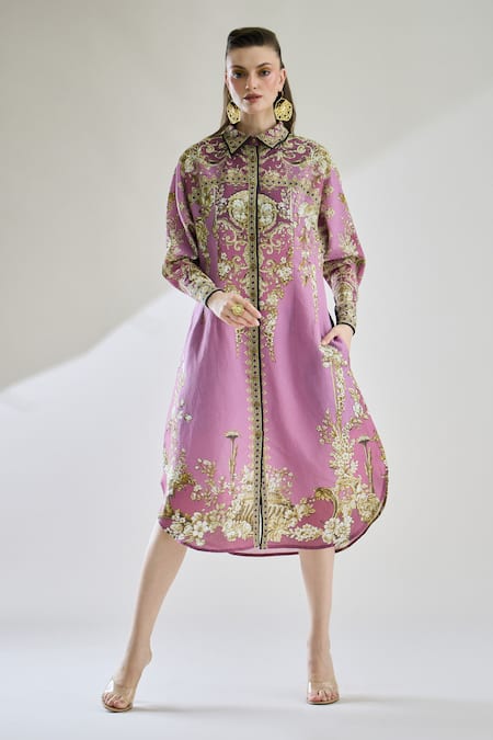 Rajdeep Ranawat Paris Printed Shirt Dress 