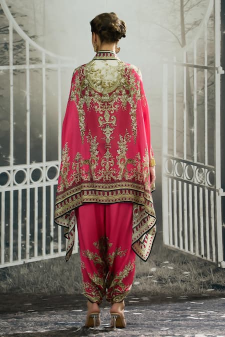 Rajdeep Ranawat Chloe Vintage Dahlia Print Cape 