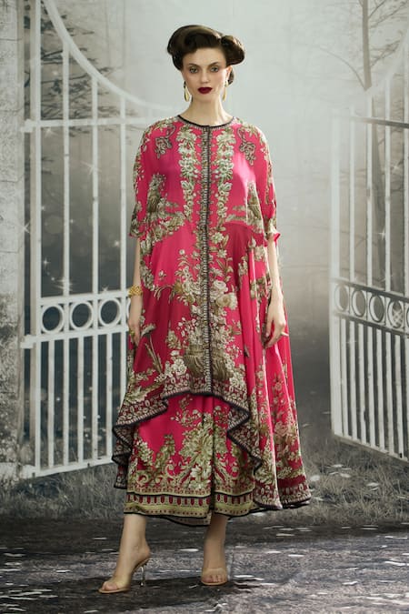 Rajdeep Ranawat Caprice Vintage Florence Print Asymmetric Tunic 