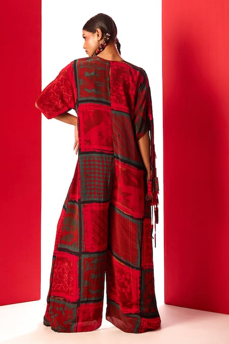 Label Shristi Chetani Printed Box Fit Jumpsuit 