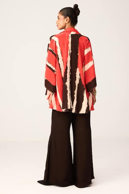 Label Shristi Chetani Printed Jacket & Pant Set 