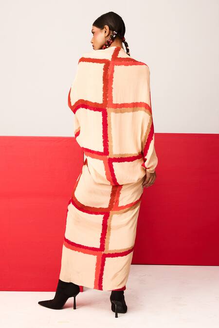 Label Shristi Chetani Printed Kimono Shift Dress 