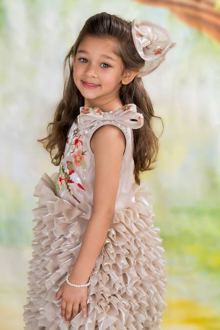 Buy Toplove Ivory Cotton, Silk Organza Sequins, Songbird Tale Hand Embroidered Duchess Dress Online at Aza Fashions Buy_Toplove_Ivory Cotton, Silk Organza Sequins, Songbird Tale Hand Embroidered Duchess Dress _Online_at_Aza_Fashions