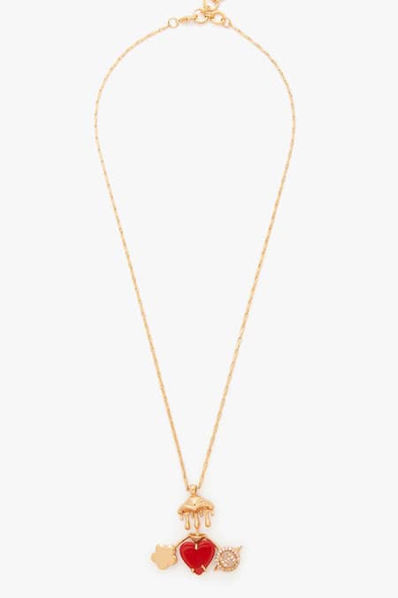 Shop Outhouse Gold Plated The Iconette Pendant Necklace at Aza Fashions Shop_Outhouse_Gold Plated The Iconette Pendant Necklace _at_Aza_Fashions