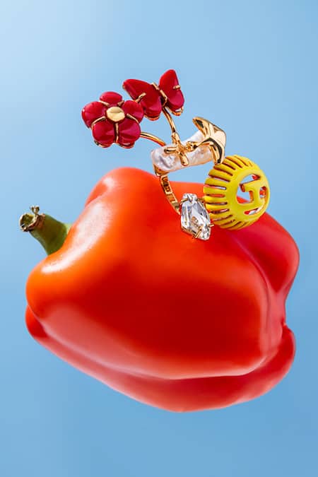 Outhouse Gold Plated Pearls The Feriae Garden Ring Online at Aza Fashions Outhouse_Gold Plated Pearls The Feriae Garden Ring _Online_at_Aza_Fashions