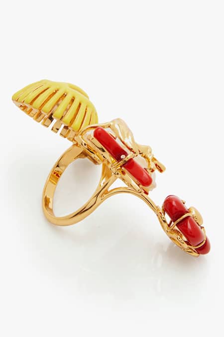 Buy Outhouse Gold Plated Pearls The Feriae Garden Ring Online at Aza Fashions Buy_Outhouse_Gold Plated Pearls The Feriae Garden Ring _Online_at_Aza_Fashions
