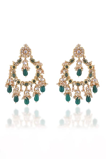 Just Jewellery Stone Embellished Chandbalis 