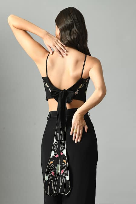 Fishcanfly Nur Zari Thread Embroidered Bustier 