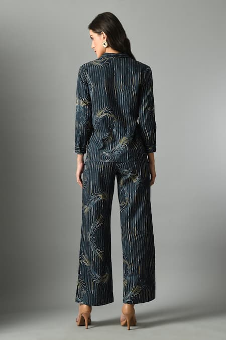 Fishcanfly Wondersea Wave Print Trouser 