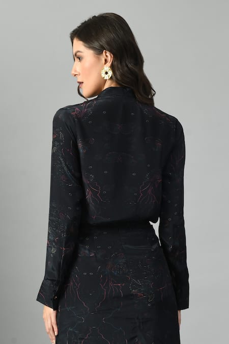 Fishcanfly Alice In Wondersea Floral Print Shirt 