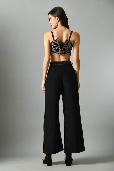 Fishcanfly Nylah Embroidered Bustier & Trouser Set 