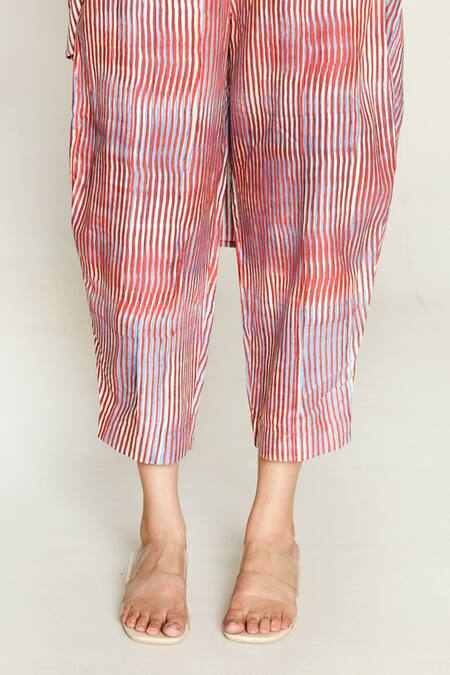 Buy_Rias Jaipur_Multi Color Cotton Plosky Cloud Print Culottes _Online_at_Aza_Fashions