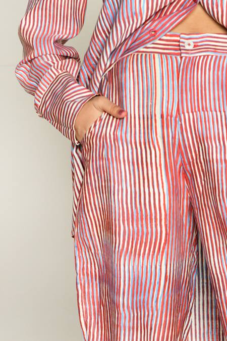 Shop Rias Jaipur Multi Color Cotton Plosky Cloud Print Culottes Online at Aza Fashions Shop_Rias Jaipur_Multi Color Cotton Plosky Cloud Print Culottes _Online_at_Aza_Fashions