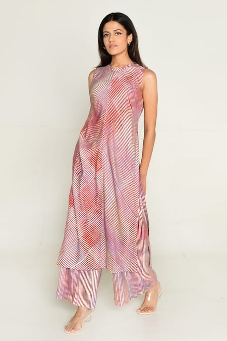 Rias Jaipur Plosky Cloud Print Kurta 