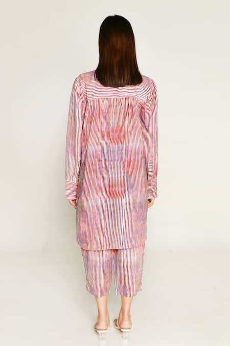 Rias Jaipur Plosky Cloud Print Shirt With Culottes 