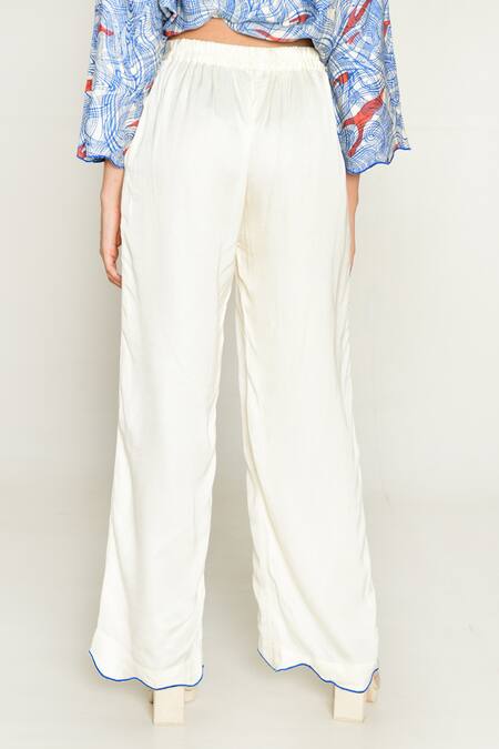 Shop_Rias Jaipur_White Cotton Ponzo Block Print Pant _Online_at_Aza_Fashions