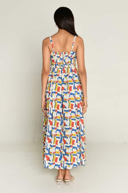 Rias Jaipur Escher Print Maxi Dress 