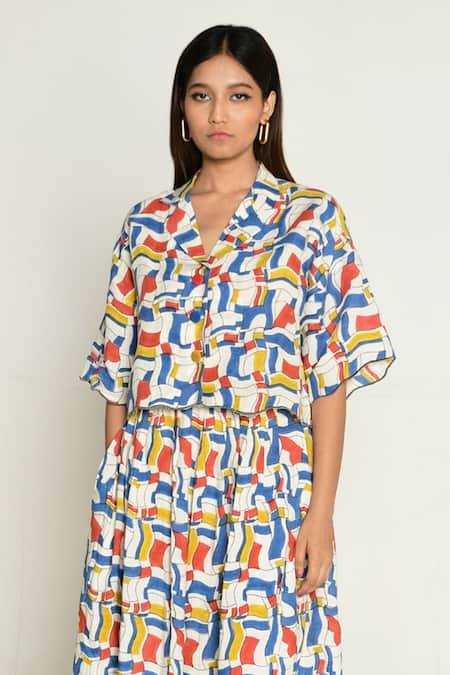 Rias Jaipur Escher Print Shirt 