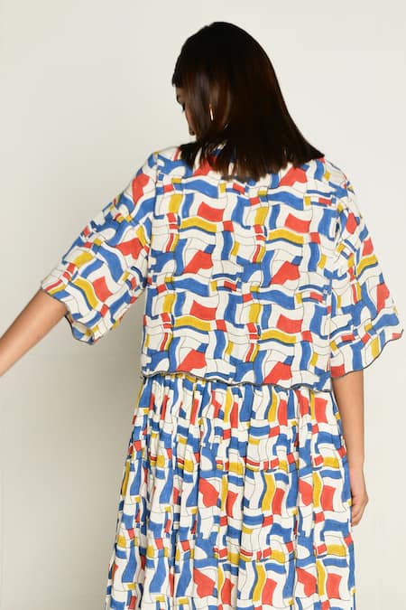 Rias Jaipur Escher Print Shirt 