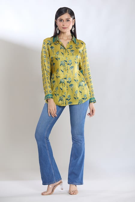 SHRADDHA RAMBHIA Floral Print Asymmetric Shirt 