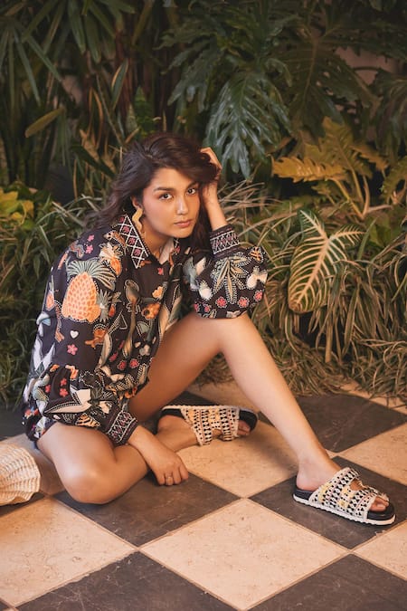 Sonam Parmar Jhawar Ohana Paradise Print Oversized Shirt 