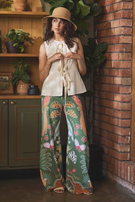 Sonam Parmar Jhawar Polly Top & Printed Pant Set 