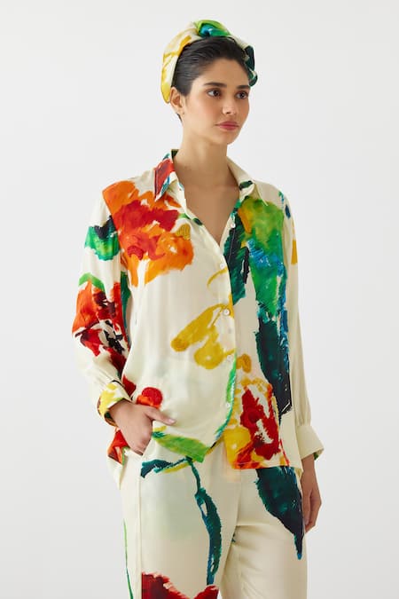 Studio Rigu Monet Print Shirt With Pant 
