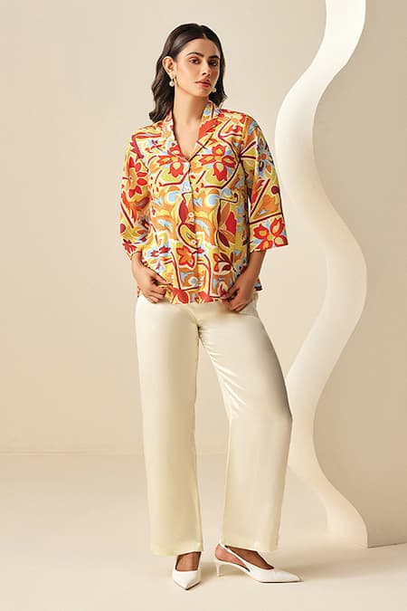 Couche The Laze Around Printed Shirt & Trouser Set 