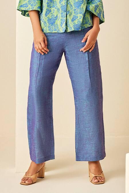 Couché By Anandini Green Shirt 61% Cotton Printed Floral Collar The Laze Around And Trouser Set Online at Aza Fashions Couché By Anandini_Green Shirt 61% Cotton Printed Floral Collar The Laze Around And Trouser Set _Online_at_Aza_Fashions