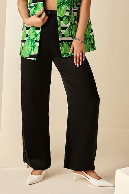 Buy Couché By Anandini Green Overlay 79% Poly Printed Abstract Overlay Collar Flared Pant Set Online at Aza Fashions Buy_Couché By Anandini_Green Overlay 79% Poly Printed Abstract Overlay Collar Flared Pant Set _Online_at_Aza_Fashions