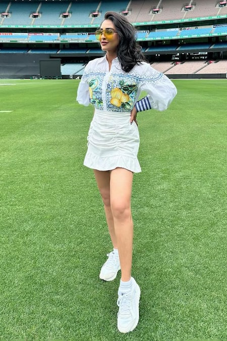 Buy_Urban Life_White Cotton Poplin Machine Embroidery Lemon Collar Shirt _Online_at_Aza_Fashions