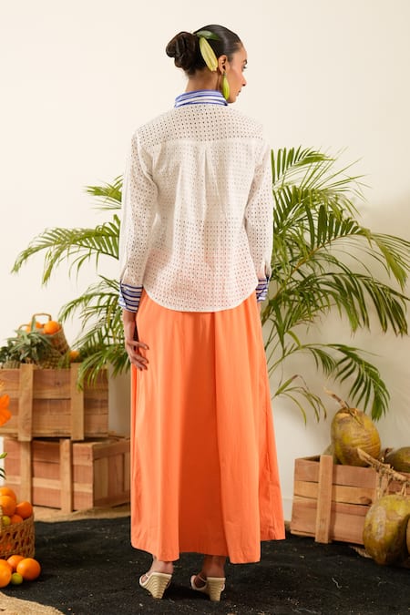 Urban Life Flora & Fauna Cotton Poplin Schiffli Shirt 