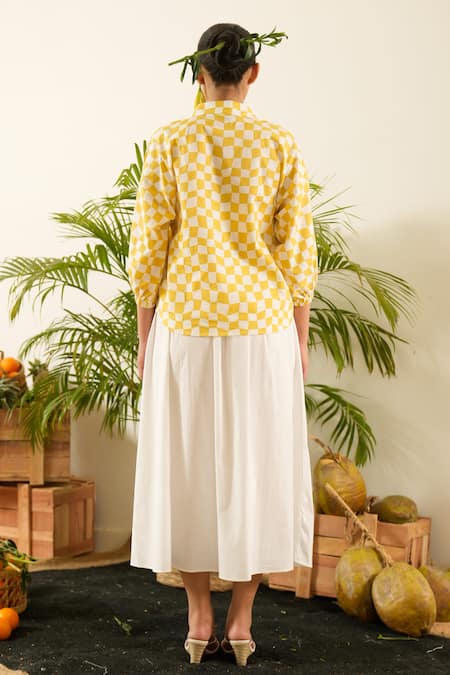 Urban Life Wild Flower Cotton Poplin Patchwork Shirt 