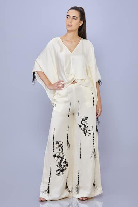 DILNAZ Solid Asymmetric Short Kaftan 