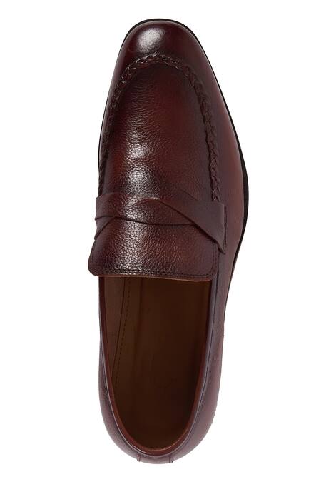 Hats Off Accessories Brown Solid Slip-on Loafers at Aza Fashions Hats Off Accessories_Brown Solid Slip-on Loafers_at_Aza_Fashions