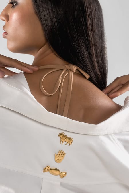 Masaba The Not So Classic Placement Embellished Shirt 