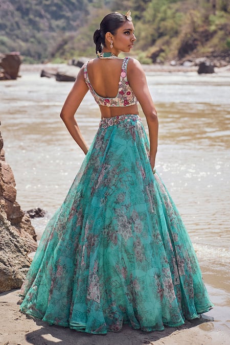 Ridhima Bhasin Mahrosh Floral Print Lehenga Set 