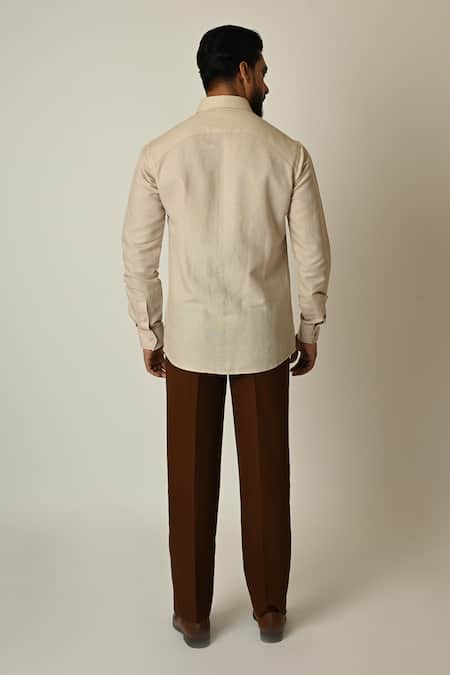 PAARSH Cross Hatching Embroidered Shirt 