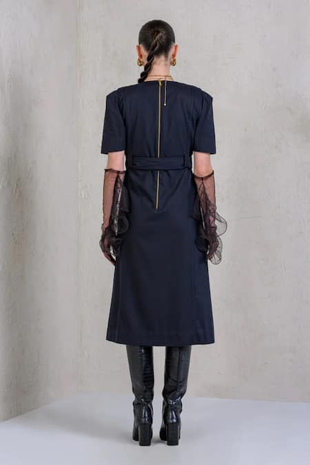 The Dramebaaz CO Celestial Cascade Embroidered A-Line Dress 