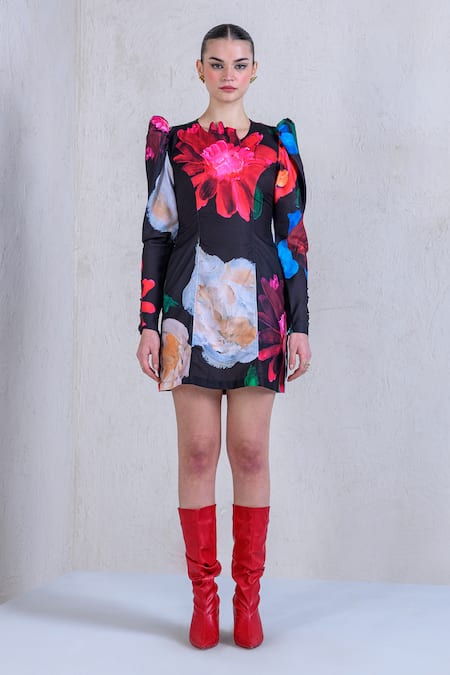 The Dramebaaz CO La Vie En Rose Printed Dress 