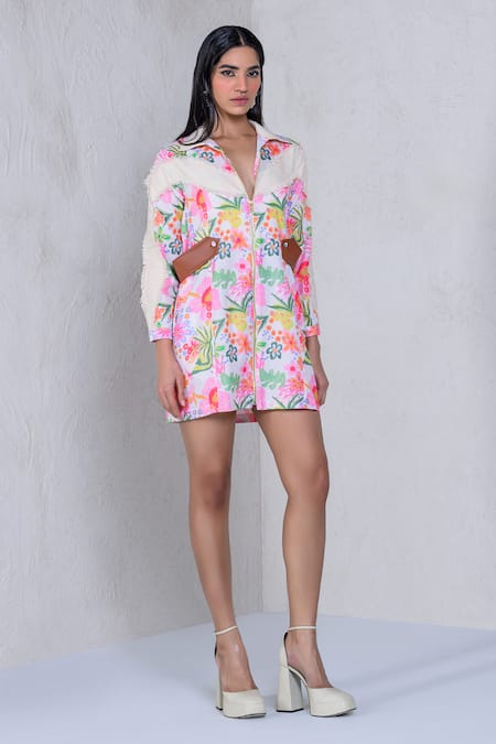 The Dramebaaz Co Petunia Power Floral Print Dress 