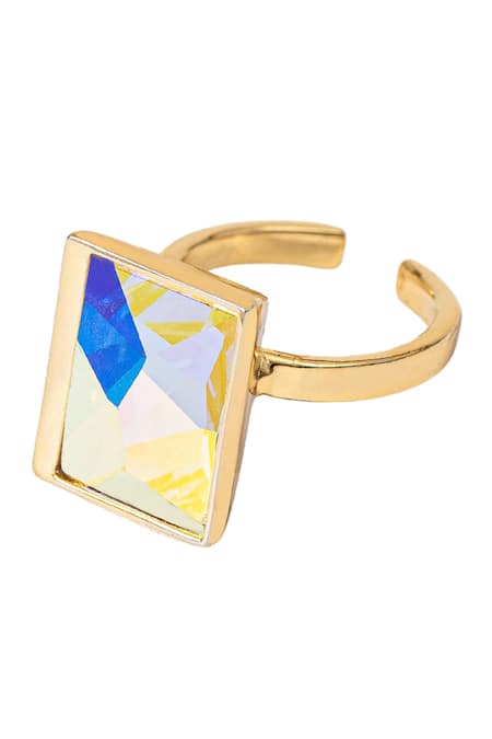Voyce Jewellery Multi Color Stones Sirius Embellished Ring Online at Aza Fashions Voyce Jewellery_Multi Color Stones Sirius Embellished Ring _Online_at_Aza_Fashions