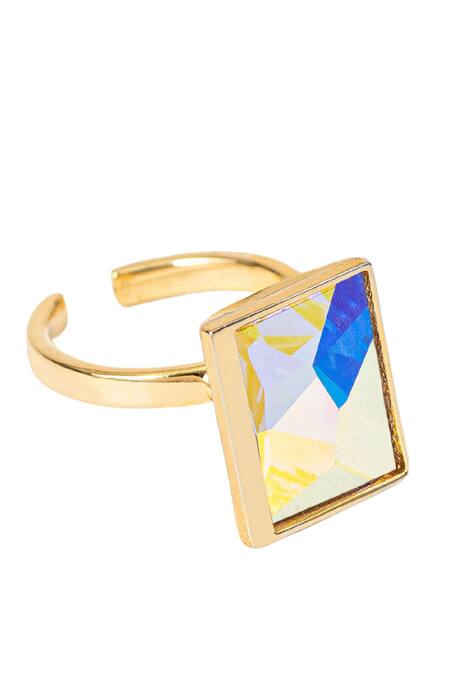 Buy Voyce Jewellery Multi Color Stones Sirius Embellished Ring Buy_Voyce Jewellery_Multi Color Stones Sirius Embellished Ring