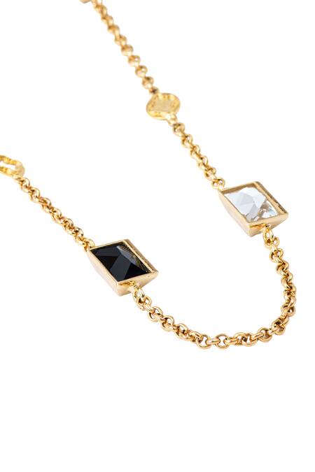 Voyce Jewellery_Black Elysian Swarovski Embellished Necklace _Online_at_Aza_Fashions