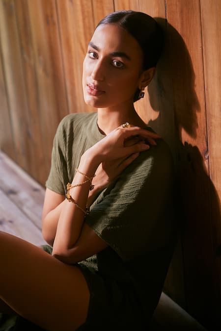 Voyce Jewellery_Black Elysian Swarovski Embellished Monochrome Necklace _at_Aza_Fashions