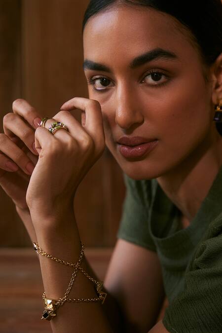 Buy_Voyce Jewellery_Black Elysian Swarovski Embellished Monochrome Necklace 