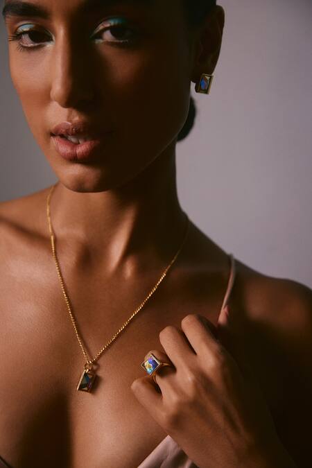 Voyce Jewellery_Multi Color Sirius Embellished Necklace _at_Aza_Fashions