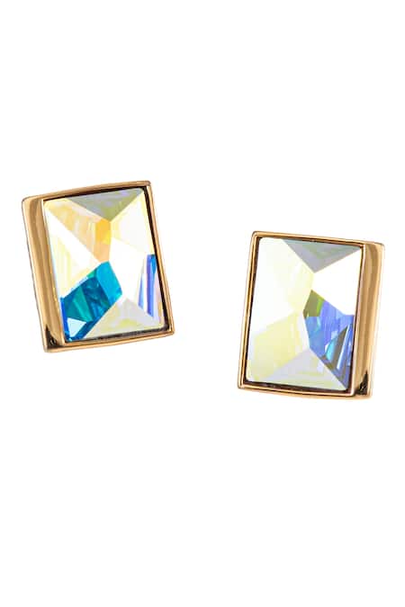 Voyce Jewellery Sirius Clear Swarovski Embellished Stud Earrings 