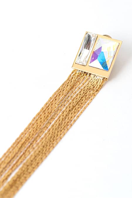 Voyce Jewellery Fusion Swarovski Embellished Tassel Earrings 