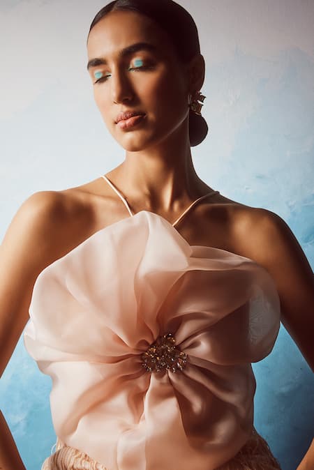 Buy_Voyce Jewellery_Multi Color Stones Infinity Swarovski Embellished Square Earrings 